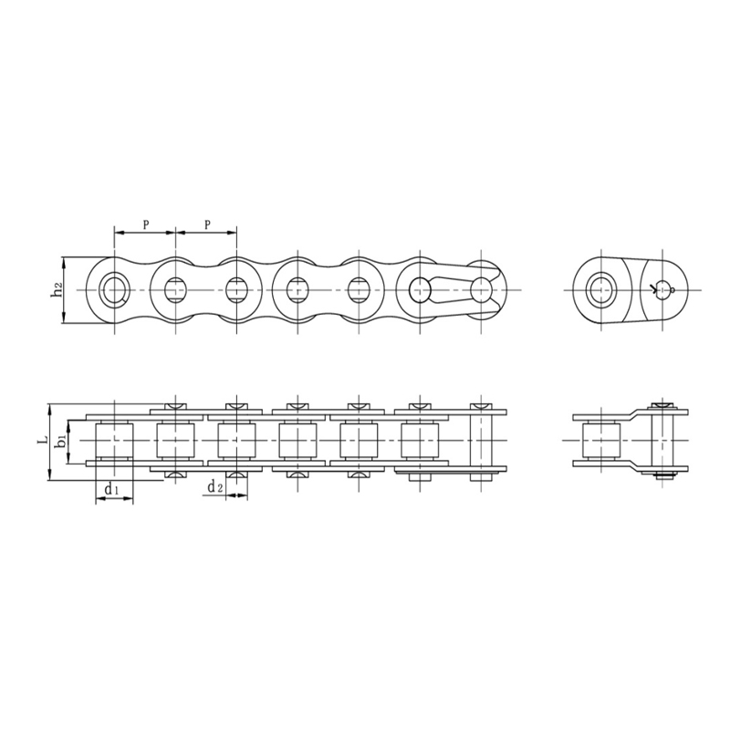 Ruostumattomasta teräksestä valmistetut lyhytjakoiset tarkkuusrullaketjut