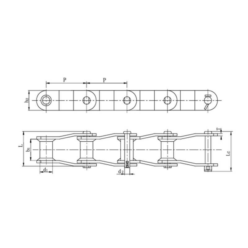 Hitsatut terästyyppiset kampiketjut