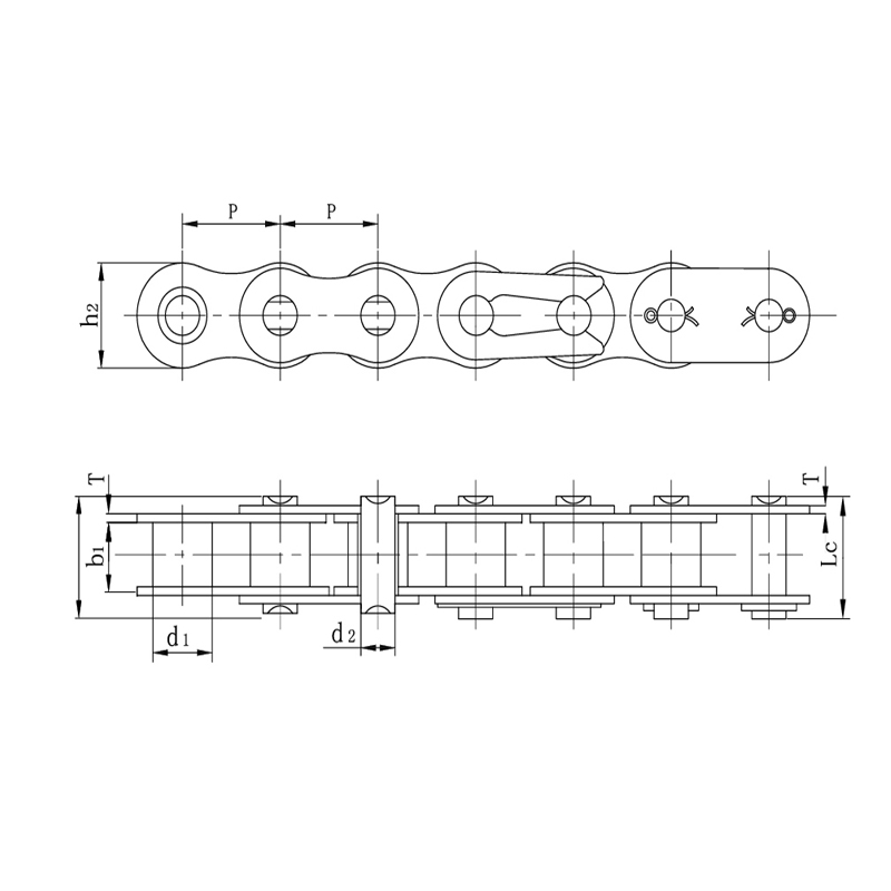 Korkealaatuiset seosteräksiset vahvat raskaat moottoripyöräketjut