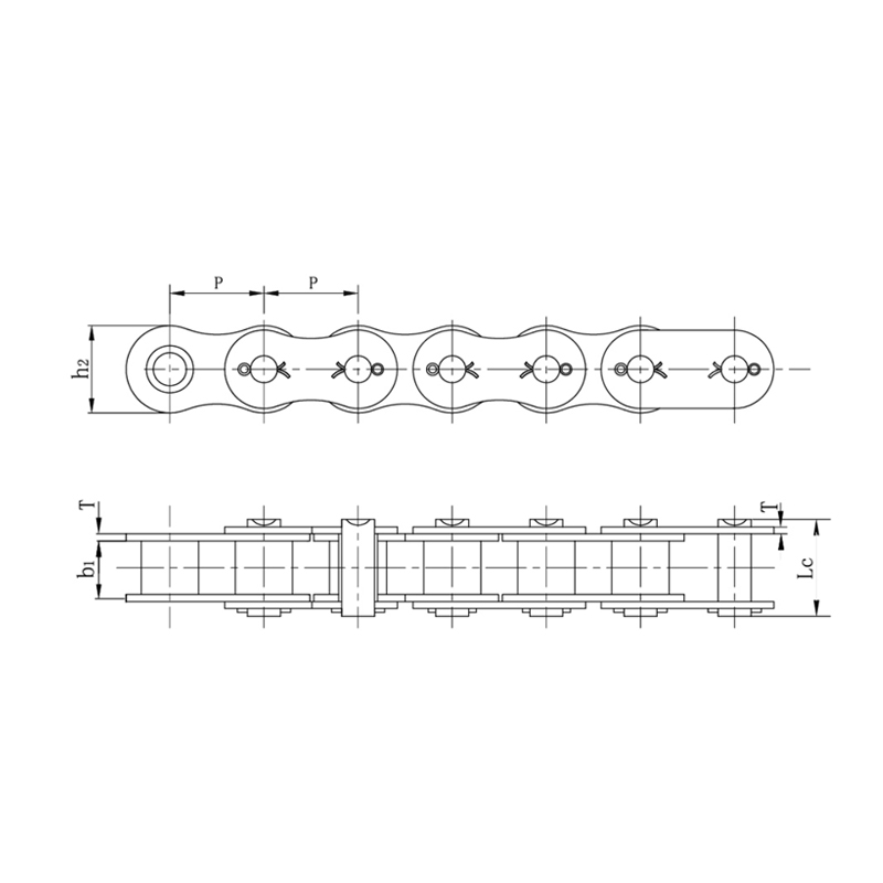 Heavy duty -sarjan sokkatyyppiset rullaketjut
